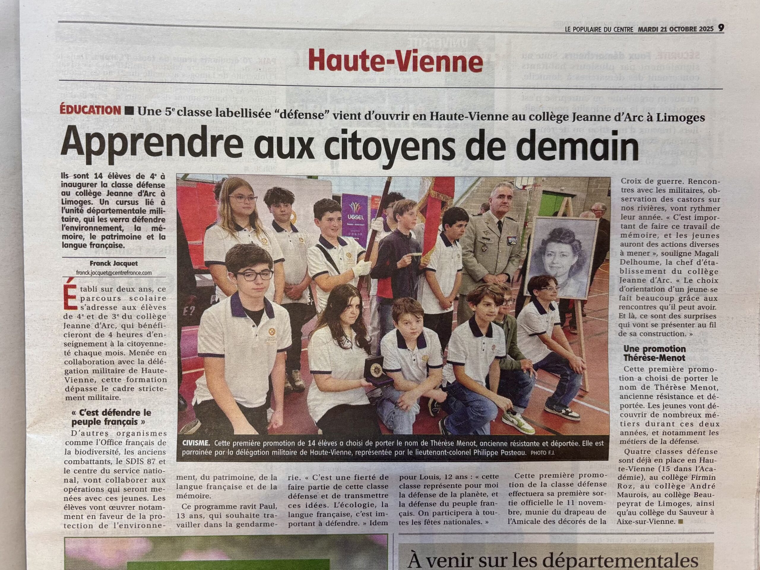 article-le-populaire-du-centre-ouverture-classe-defense-college-jeanne-darc